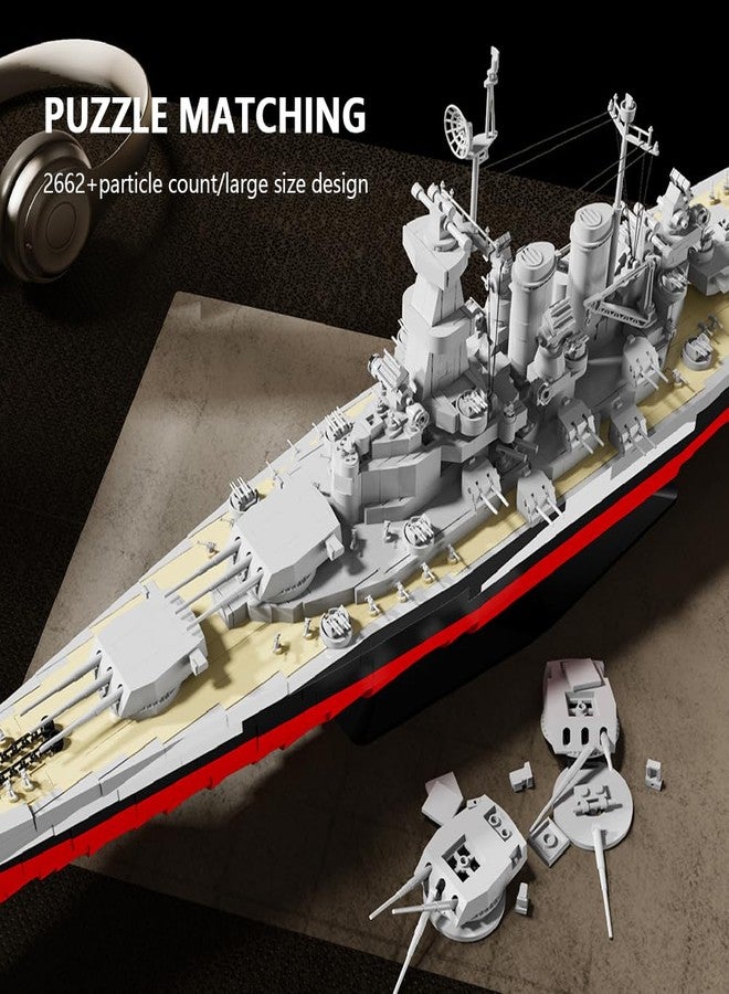 DUANT USS North Carolina (BB-55) Battleship Building Kit, WW2 US Navy High-Speed Battleship, a Toy Gift Warship for Military Enthusiasts and Adults (39106) - Image 4